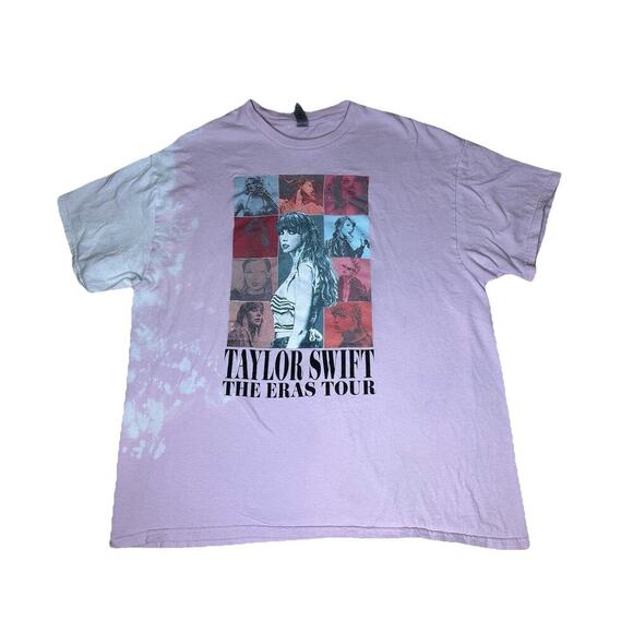 Taylor Swift Eras Tour 2023 Pink Tie Dye Shirt Heavy Cotton Gildan Sz XL - Picture 1 of 9